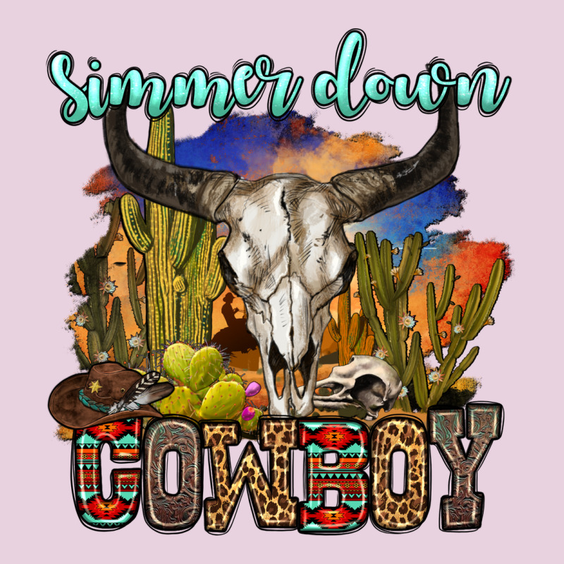 Simmer Down Cowboy Ladies Tee by OliviaCreatesArt | Teevron