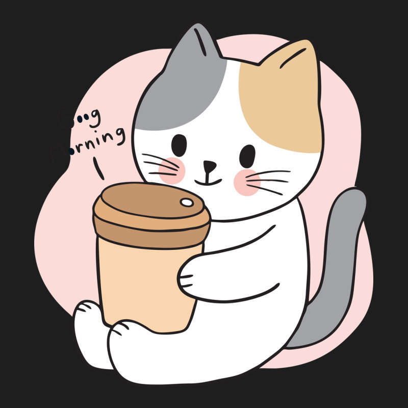 Cat Drinking Coffee Kitten Kawaii Japanese Kitty Heavyweight Hoodie by linhVisuals | Teevron
