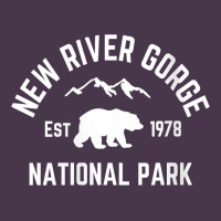 Womens New River Gorge National Park Bear West Virginia Nature V Neck Heavyweight Hoodie | Teevron