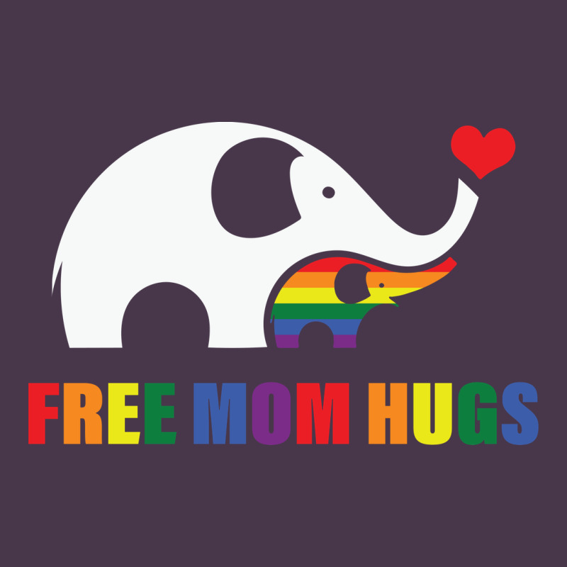 Free Mom Hugs Pride Elephant Rainbow Heavyweight Hoodie by linhVisuals | Teevron