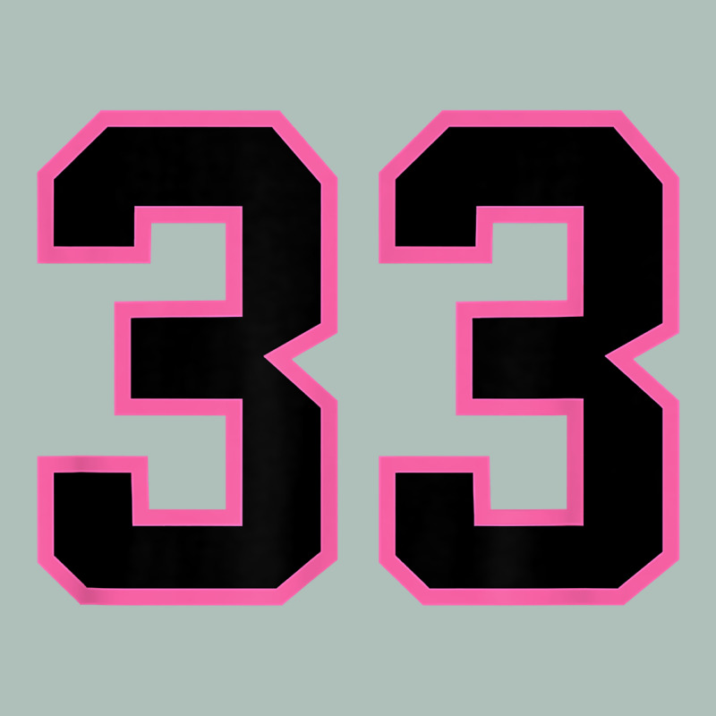 Number 33 Sports Jersey Athlete Fan Pink Black Lucky Number T Shirt Heavyweight Hoodie by linhVisuals | Teevron