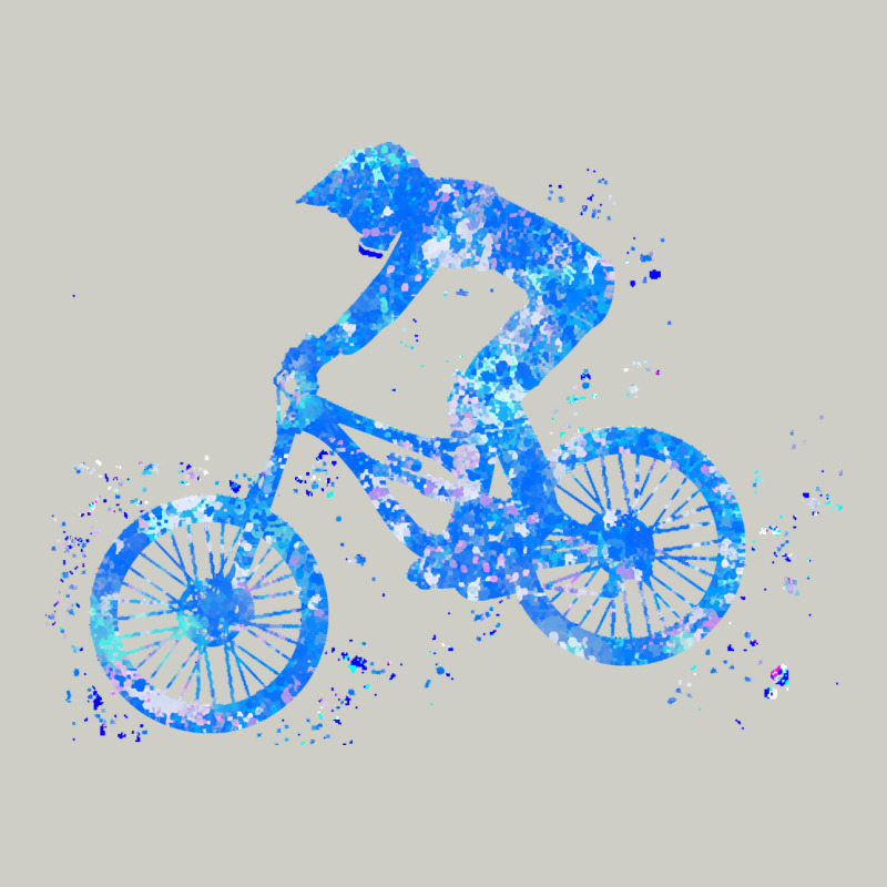Downhill Mountain Bike T  Shirt Downhill Mountain Bike Jump Blue Water Heavyweight Hoodie by linhVisuals | Teevron