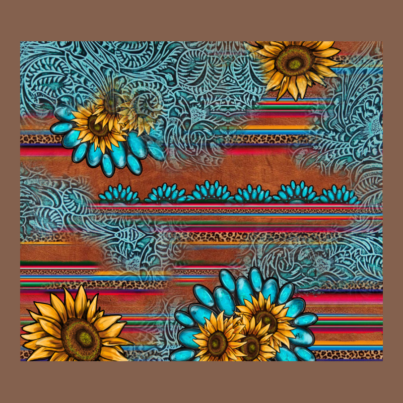 Sunflower Gemstone Serape Tumbler Zipper Hoodie by AdoDesignShop | Teevron