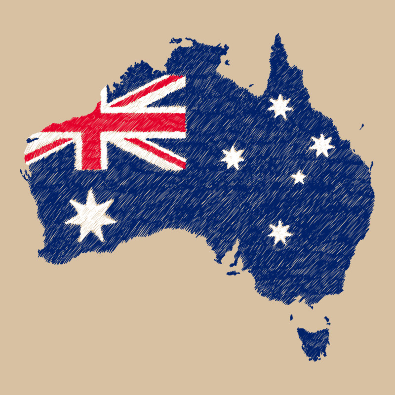 Australia Map Flag Drawing Line Art Heavyweight Hoodie by linhVisuals | Teevron