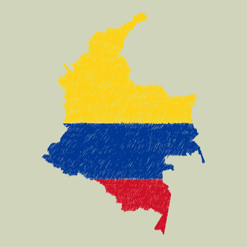 Colombia Flag Map Drawing Line Art Heavyweight Hoodie by linhVisuals | Teevron