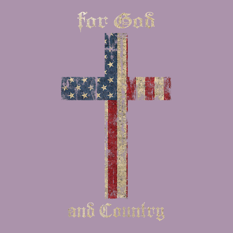 For God And Country Cross American Flag Faith Us Patriotic Tank Top Heavyweight Hoodie by linhVisuals | Teevron
