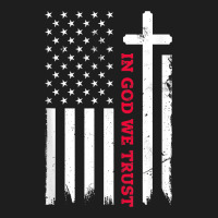 In God We Trust With Patriotic Vintage American Flag T Shirt Heavyweight Hoodie | Teevron
