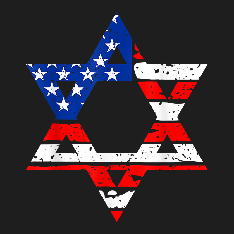 Hanukah American Flag Star Of David   Jewish Chanukah T Shirt Heavyweight Hoodie by linhVisuals | Teevron