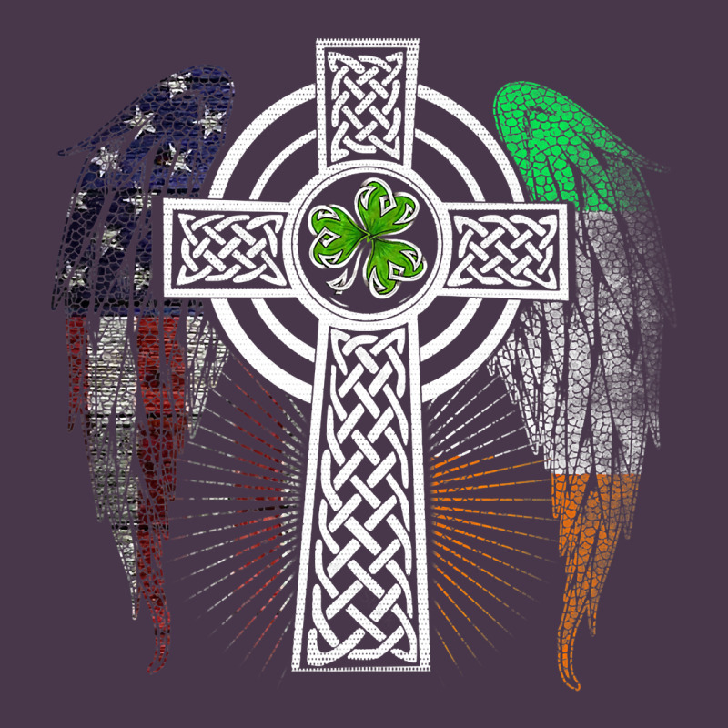 Irish American Usa Flag Celtic Cross St Patrick's Day Premium T Shirt Heavyweight Hoodie by linhVisuals | Teevron