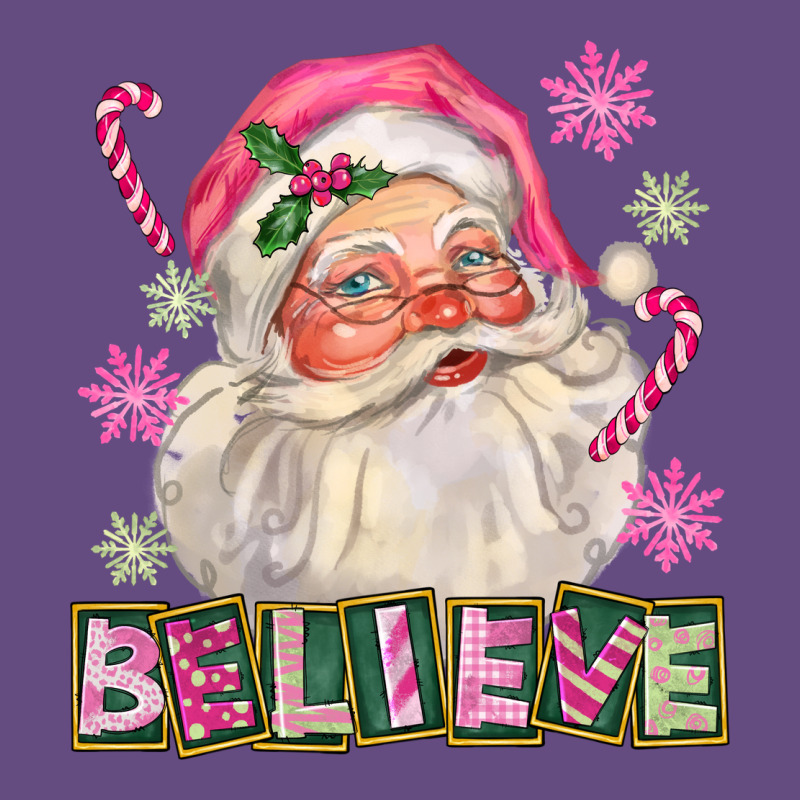 Pink Believe Santa Christmas Vintage Hoodie by FaDigitalArtStudio | Teevron
