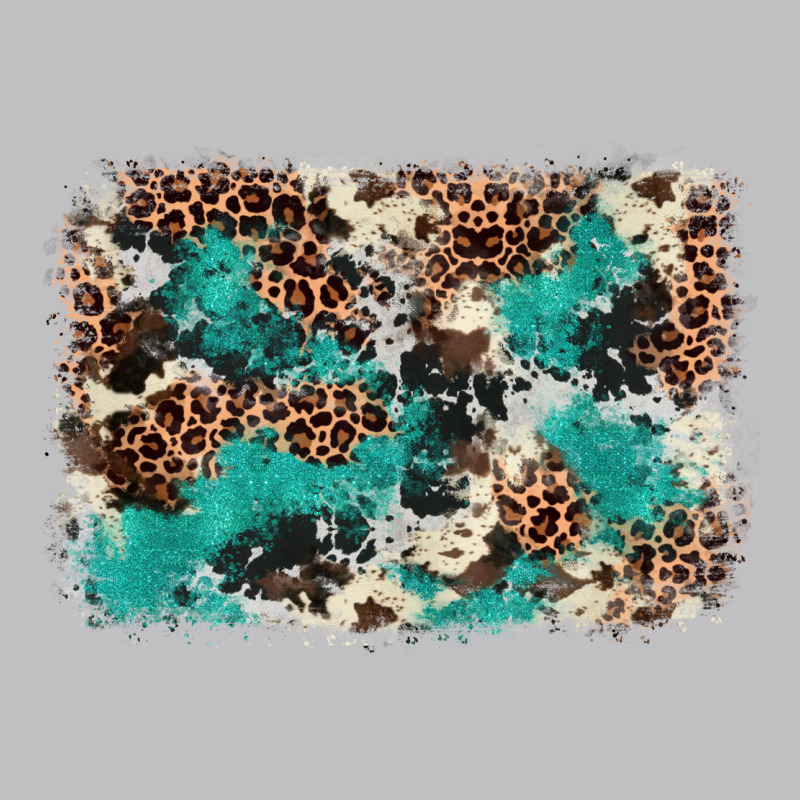 Cowhide Turquoise Glitter Long Sleeve Tee by FaDigitalArtStudio | Teevron