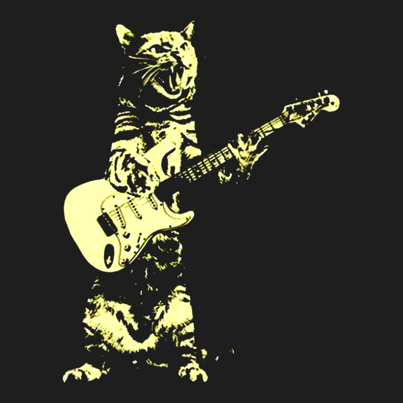Cat Playing Guitar Heavyweight Hoodie by linhVisuals | Teevron