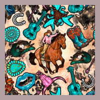 Western Cowgirl Seamless Pattern Vintage Hoodie | Teevron