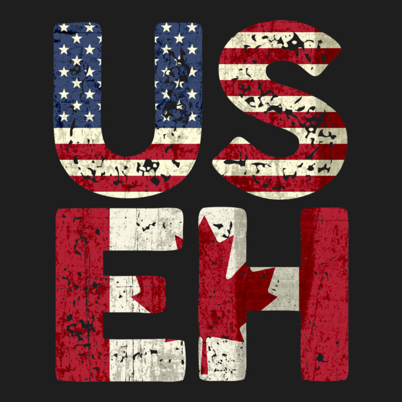 Canada Us Eh American Canadian Flag Vintage America Colors Patriotic G Heavyweight Hoodie by linhVisuals | Teevron