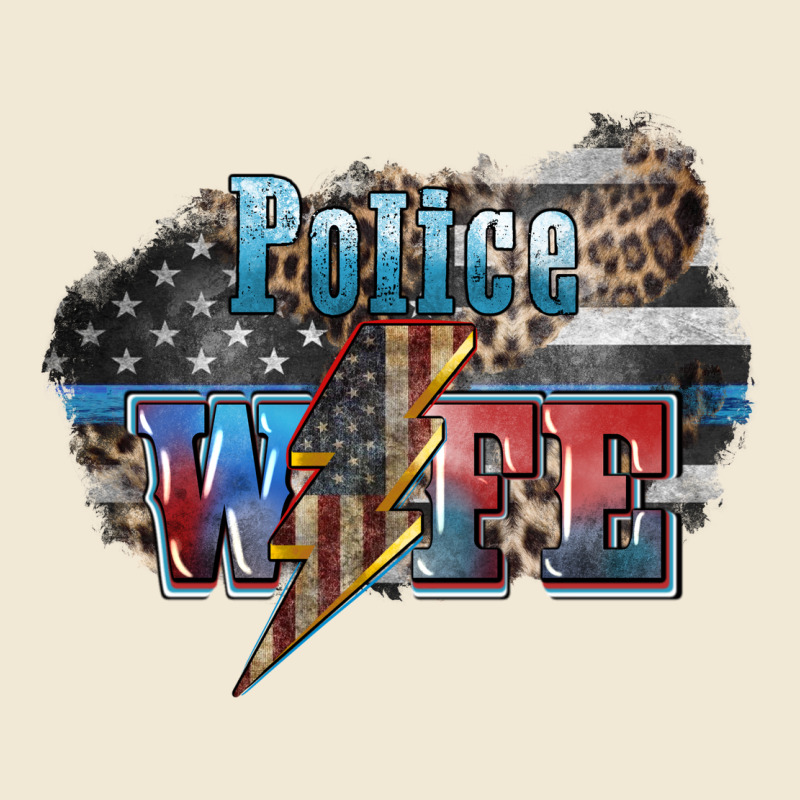 Police Wife Lightning Bolt 4th Of July Premium Tee by HowdyJamesFarm | Teevron