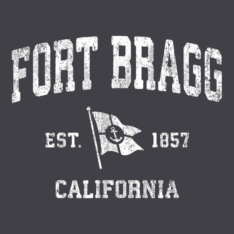 Fort Bragg California Ca Vintage Boat Anchor Flag Design Tee Heavyweight Hoodie by linhVisuals | Teevron