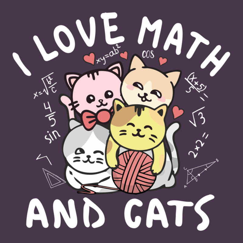 I Love Math And Cats Mountain Heart Mathematics Lover Gifts Cute And F Heavyweight Hoodie by linhVisuals | Teevron