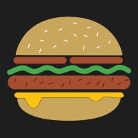 Vintage Burger Print Heavyweight Hoodie | Teevron
