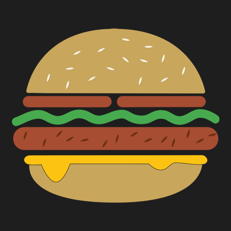 Vintage Burger Print Heavyweight Hoodie by linhVisuals | Teevron