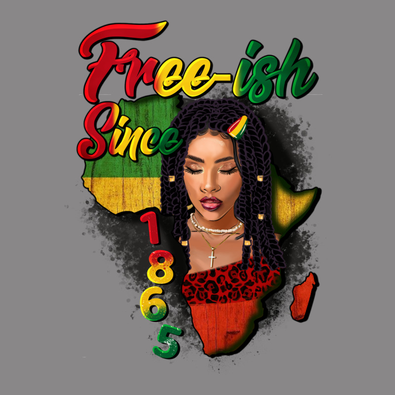 Free-ish Since 1865 Black Woman Vintage Tee by FaDigitalArtStudio | Teevron