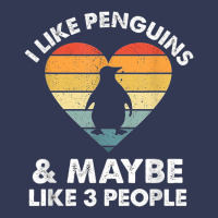 I Like Penguins And 3 People Vintage Heavyweight Hoodie | Teevron