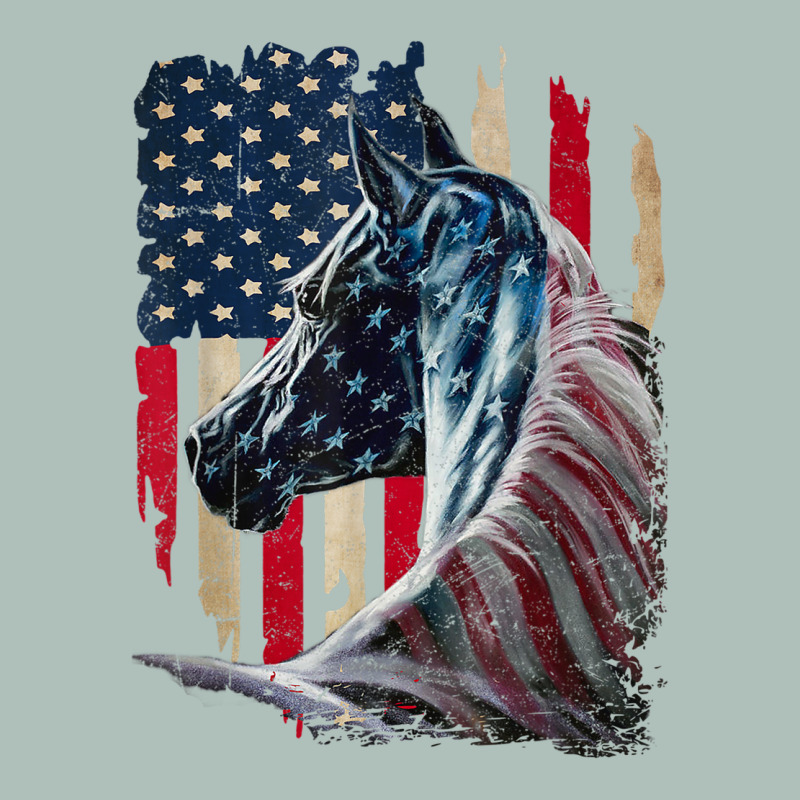 Patriotic Horse American Flag   Horse Vintage Heavyweight Hoodie by linhVisuals | Teevron