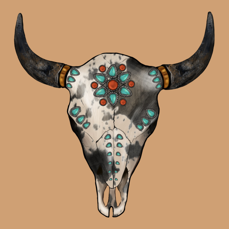 Cowhide Bull Skull Vintage Tee by Jasminsmagicworld | Teevron