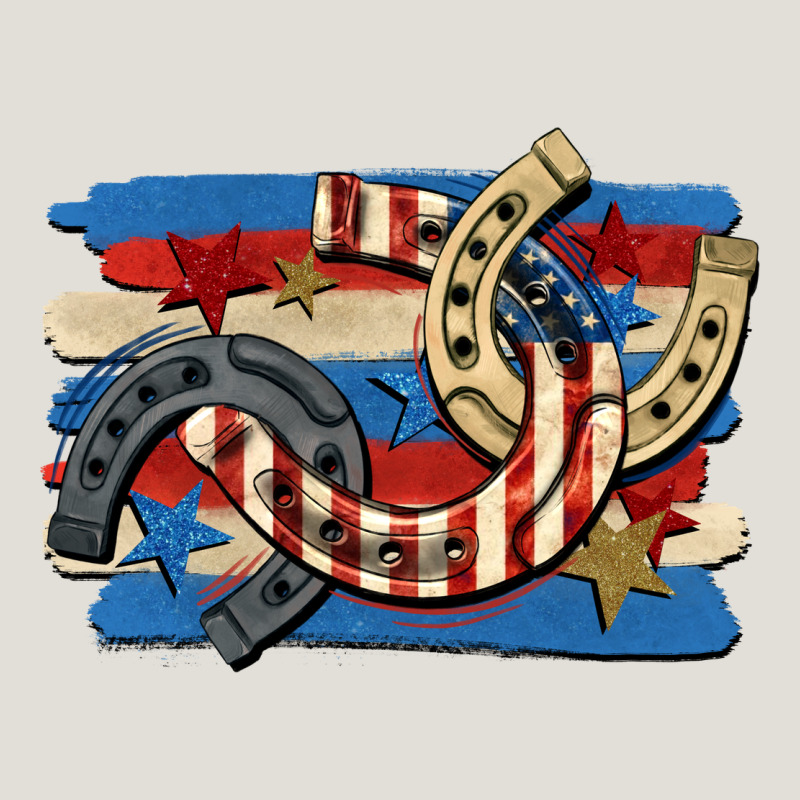 4th Of July Horseshoe Heavy Core Tee by CowGirlArtShop | Teevron