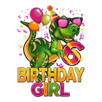 6th birthday girl t rex pink | Teevron