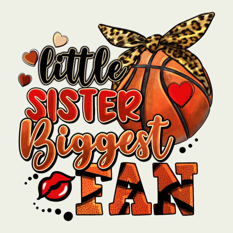 Little Sister Biggest Fan Basketball Urban Heavy Tee by FaDigitalArtStudio | Teevron