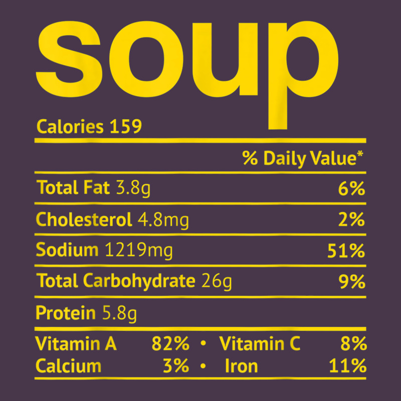 Soup Nutrition Facts Funny Thanksgiving Christmas Food Heavyweight Hoodie by linhVisuals | Teevron