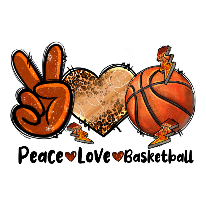 Peace Love Basketball Urban Heavy Tee by FaDigitalArtStudio | Teevron