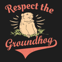 Respect The Groundhog Happy Groundhog Day Vintage Heavyweight Hoodie | Teevron