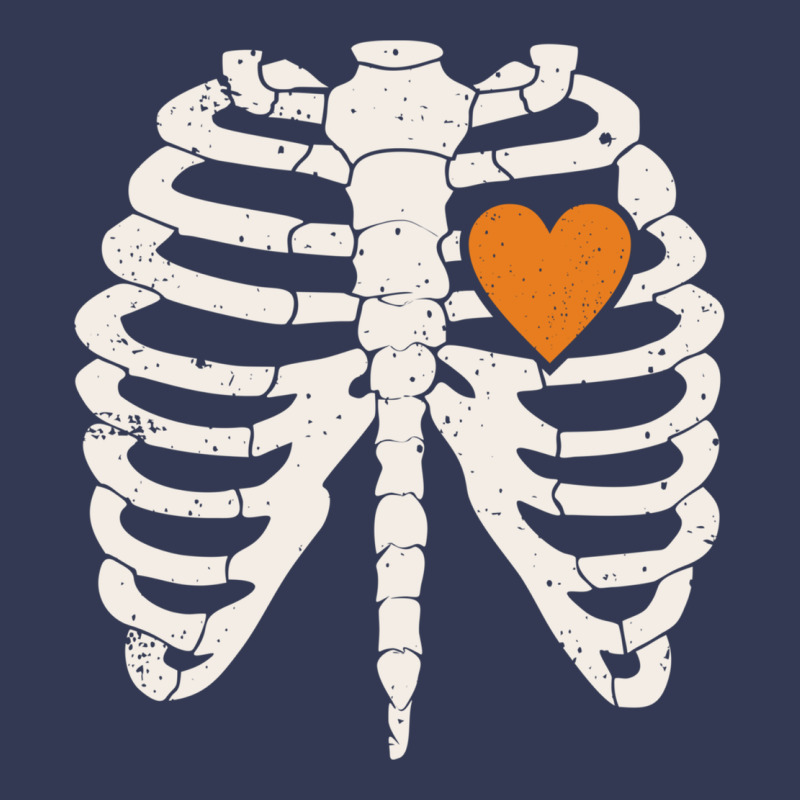 Skeleton Rib Case Orange Pumpkin Heart Vintage Halloween Anatomy Costu Heavyweight Hoodie by linhVisuals | Teevron