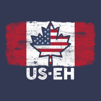 Us Eh American Canadian Flag Canada Day Leaf With Usa Flag Inside Heavyweight Hoodie | Teevron