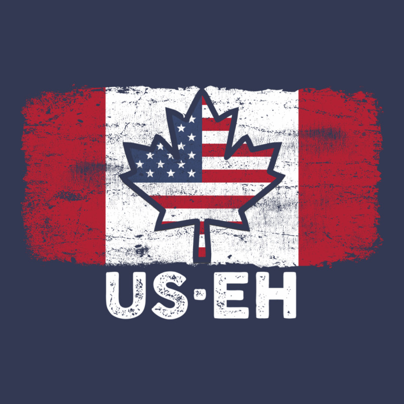 Us Eh American Canadian Flag Canada Day Leaf With Usa Flag Inside Heavyweight Hoodie by linhVisuals | Teevron