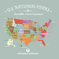 Us National Parks Map Colorful With All 59 National Parks Heavyweight Hoodie | Teevron