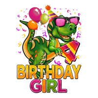 4th birthday girl t rex pink | Teevron
