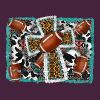 Football Cross Aztec Leopard Background Premium Tee | Teevron