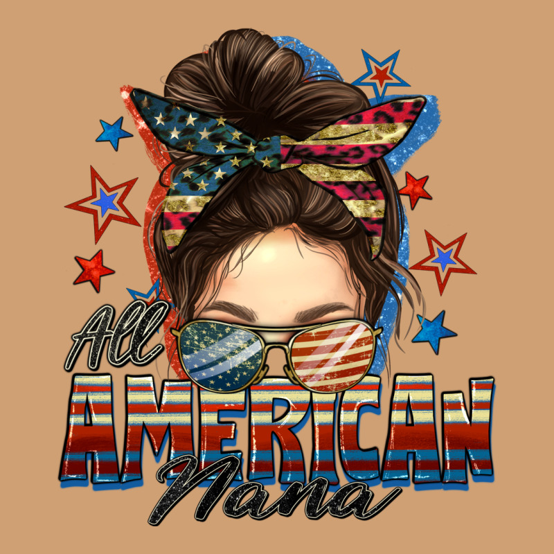 All American Nana Messy Bun Vintage Tee by FaDigitalArtStudio | Teevron