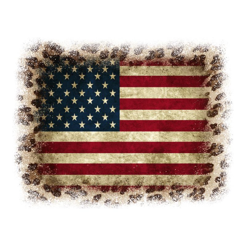 America Flag And Leopard Ladies Tee by CowCowDesign | Teevron