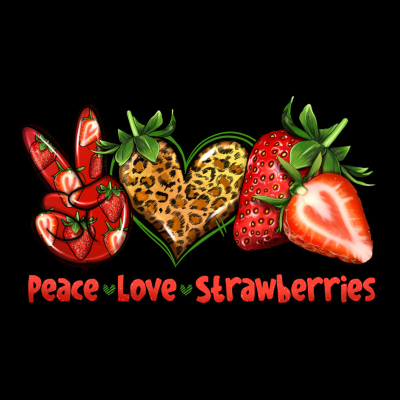 Peace Love Strawberries Heavy Core Tee by Jasminsmagicworld | Teevron