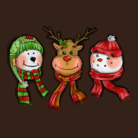 Christmas Reindeer Polar Bear Snowman Heavy Core Tee | Teevron