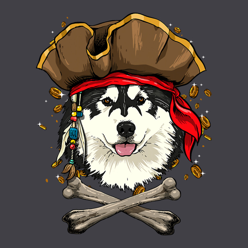 Alaskan Malamute Pirate Dog Halloween Heavyweight Hoodie by linhVisuals | Teevron