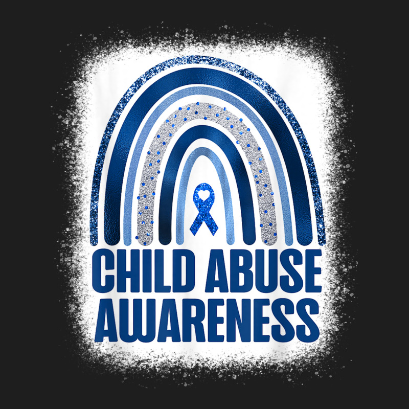 Child Abuse Prevention Awareness Blue Rainbow Bleached Heavyweight Hoodie by linhVisuals | Teevron