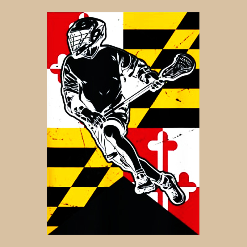 Lacrosse Player Maryland Flag Lax Lacrosse Stick Retro Heavyweight Hoodie by linhVisuals | Teevron