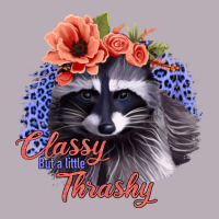 Classy But A Little Thrashy Racoon With Flowers Vintage Tee | Teevron