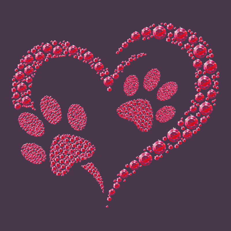Funny Valentine Day Gift T  Shirt Paw Print Heart Dog Cat Owner Lover Heavyweight Hoodie by linhVisuals | Teevron