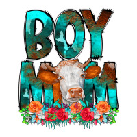Boy Mom Flowers Cow Ladies Tee | Teevron