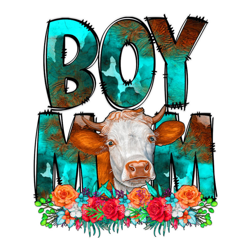 Boy Mom Flowers Cow Ladies Tee by CowCowDesign | Teevron